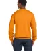 Hanes P160 ecosmart crewneck sweatshirt Safety Orange back view
