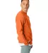 Hanes P160 ecosmart crewneck sweatshirt Safety Orange side view
