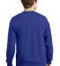 Hanes P160 ecosmart crewneck sweatshirt Deep Royal back view