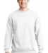 P160 Hanes PrintPro XP Comfortblend Sweatshirt White front view