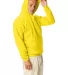 P170 Hanes PrintPro XP Comfortblend Hooded Sweatsh in Athletic yellow side view