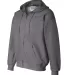 F280 Hanes® PrintPro®XP™ Ultimate Cotton® Ful Charcoal Heather side view
