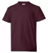 5370 Hanes® Heavyweight 50/50 Youth T-shirt Maroon front view