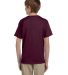 5370 Hanes® Heavyweight 50/50 Youth T-shirt Maroon back view