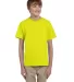5370 Hanes® Heavyweight 50/50 Youth T-shirt Safety Green front view