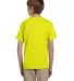 5370 Hanes® Heavyweight 50/50 Youth T-shirt Safety Green back view