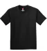 5450 Hanes® Authentic Tagless Youth T-shirt Black front view