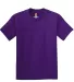 5450 Hanes® Authentic Tagless Youth T-shirt Purple front view