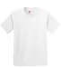 5450 Hanes® Authentic Tagless Youth T-shirt White front view