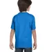 Hanes 5480 Heavyweight Youth T-shirt in Blue bell breeze back view