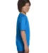 Hanes 5480 Heavyweight Youth T-shirt in Blue bell breeze side view
