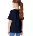 Hanes 5480 Heavyweight Youth T-shirt in Athletic navy back view