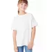 Hanes 5480 Heavyweight Youth T-shirt in White front view