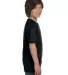 Hanes 5480 Heavyweight Youth T-shirt in Black side view