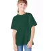 Hanes 5480 Heavyweight Youth T-shirt in Deep forest front view
