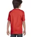 Hanes 5480 Heavyweight Youth T-shirt in Deep red back view