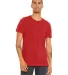 BELLA CANVAS 3001 SOFT COTTON T-SHIRT in Red front view