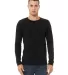 BELLA+CANVAS 3501 Long Sleeve T-Shirt in Black front view