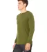 BELLA+CANVAS 3501 Long Sleeve T-Shirt in Olive side view