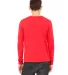 BELLA+CANVAS 3501 Long Sleeve T-Shirt in Red back view