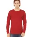 BELLA+CANVAS 3501 Long Sleeve T-Shirt in Red front view
