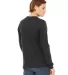 BELLA+CANVAS 3501 Long Sleeve T-Shirt in Dark grey back view