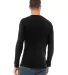 BELLA+CANVAS 3501 Long Sleeve T-Shirt in Solid black slub back view