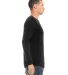 BELLA+CANVAS 3501 Long Sleeve T-Shirt in Solid black slub side view