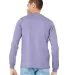 BELLA+CANVAS 3501 Long Sleeve T-Shirt in Dark lavender back view