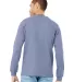 BELLA+CANVAS 3501 Long Sleeve T-Shirt in Lavender blue back view