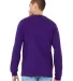 BELLA+CANVAS 3501 Long Sleeve T-Shirt in Team purple back view