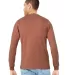 BELLA+CANVAS 3501 Long Sleeve T-Shirt in Terracotta back view