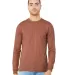 BELLA+CANVAS 3501 Long Sleeve T-Shirt in Terracotta front view