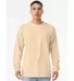 BELLA+CANVAS 3501 Long Sleeve T-Shirt in Soft cream front view