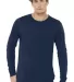 BELLA+CANVAS 3501 Long Sleeve T-Shirt NAVY front view