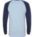 BELLA+CANVAS 3000 Hawthorne Baseball Tee in Baby blue/ navy