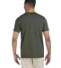 Gildan 64000 G640 SoftStyle 30 Singles Ring-spun T in Hth military grn back view