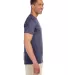 Gildan 64000 G640 SoftStyle 30 Singles Ring-spun T in Heather navy side view