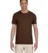 Gildan 64000 G640 SoftStyle 30 Singles Ring-spun T in Dark chocolate front view