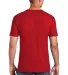 Gildan 64000 G640 SoftStyle 30 Singles Ring-spun T in Cherry red back view