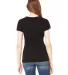 BELLA 6005 Womens V-Neck T-shirt in Black back view