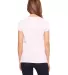 BELLA 6005 Womens V-Neck T-shirt in Pink back view