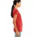 BELLA 6005 Womens V-Neck T-shirt in Red side view