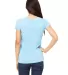 BELLA 6005 Womens V-Neck T-shirt in Ocean blue back view