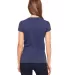 BELLA 6005 Womens V-Neck T-shirt in Navy back view