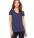 BELLA 6005 Womens V-Neck T-shirt in Navy front view