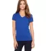BELLA 6005 Womens V-Neck T-shirt in True royal front view