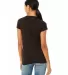 BELLA 6005 Womens V-Neck T-shirt in Brown back view