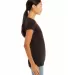BELLA 6005 Womens V-Neck T-shirt in Brown side view