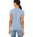 BELLA 6005 Womens V-Neck T-shirt BABY BLUE back view